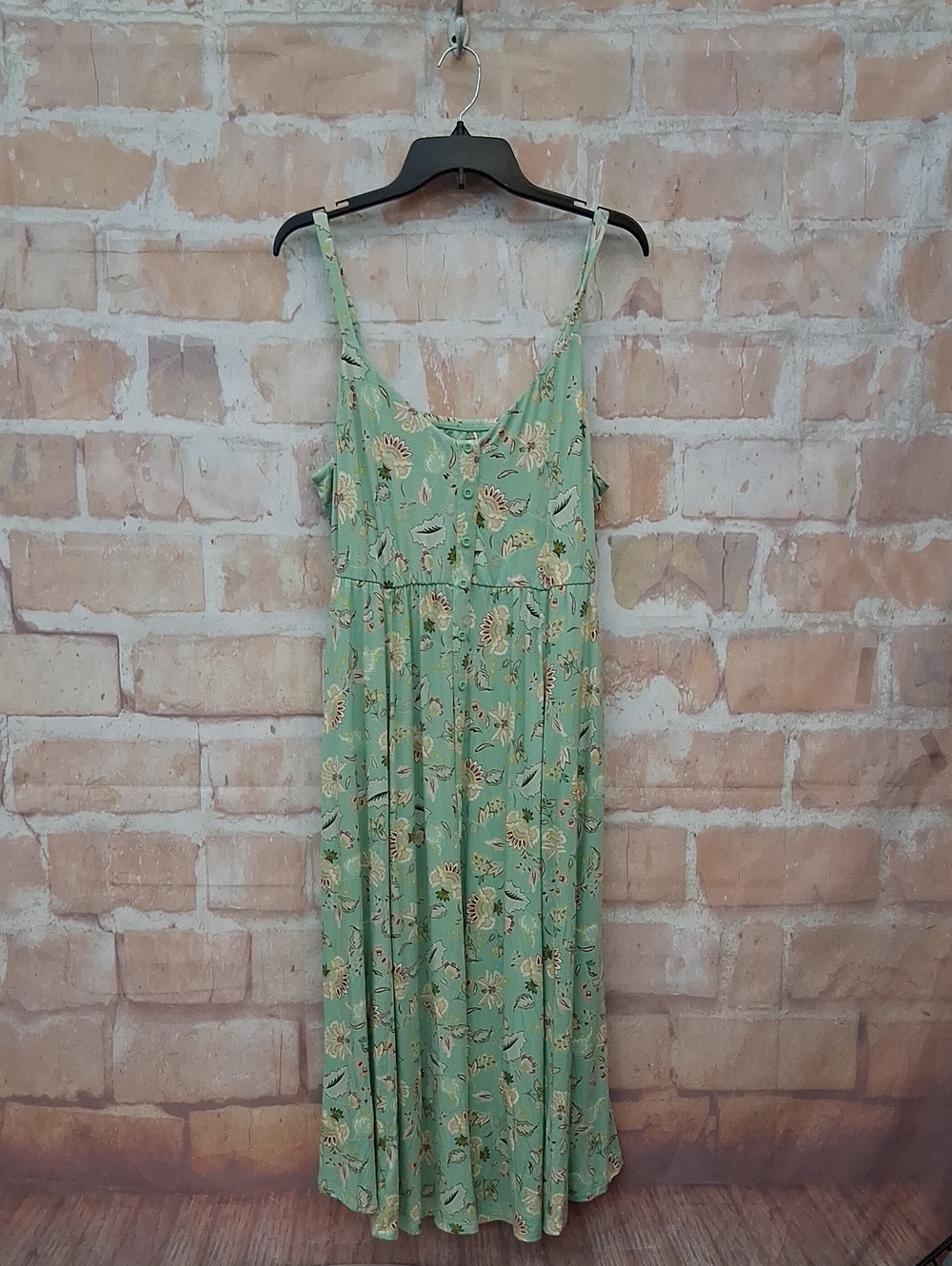 torrid Mint Green Floral Maxi Dress with Spaghetti Straps